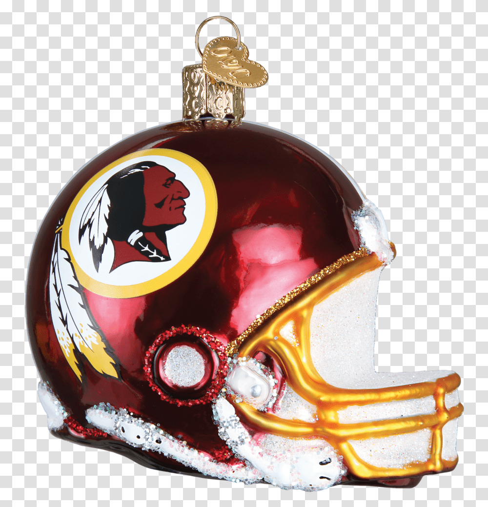 Washington Redskins Helmet 73217 Old World Christmas Ornament Logo Image, Clothing, Apparel, Crash Helmet Transparent Png