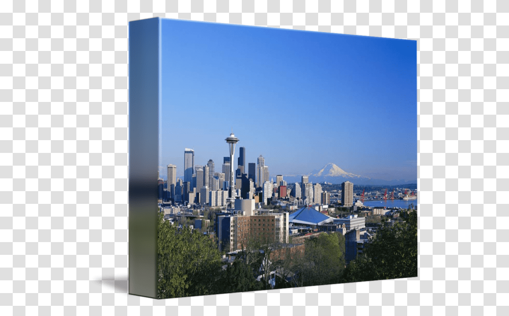 Washington Seattle Skyline With Space Seattle, City, Urban, Building, High Rise Transparent Png