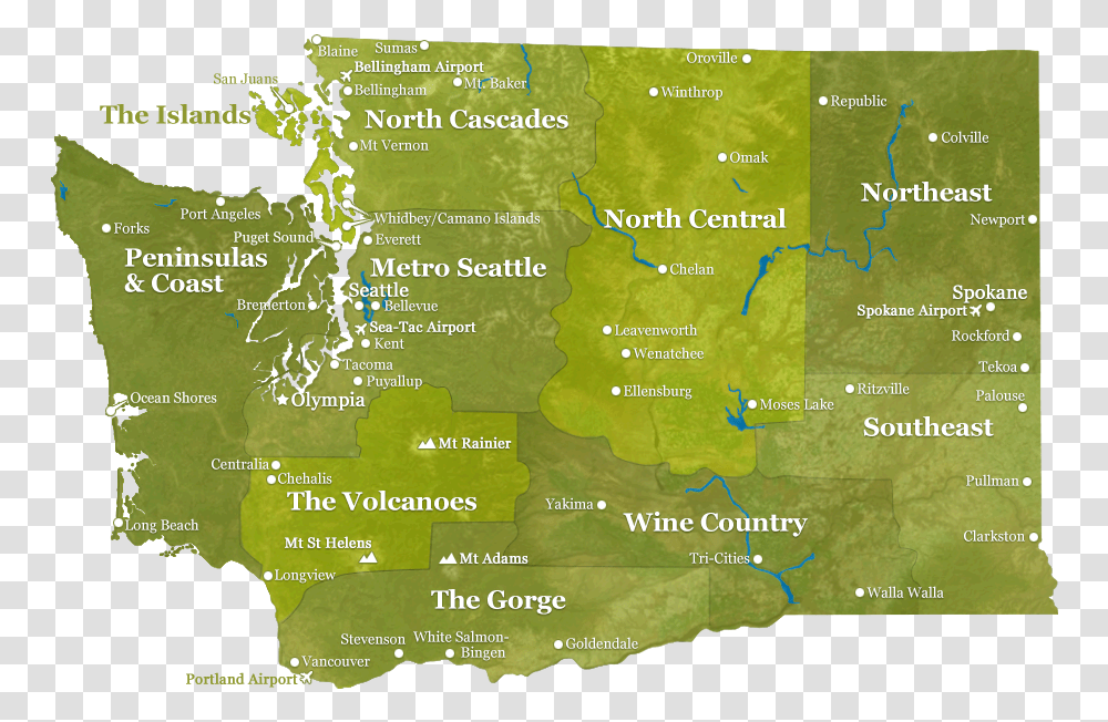 Washington State Map, Diagram, Atlas, Plot, Menu Transparent Png
