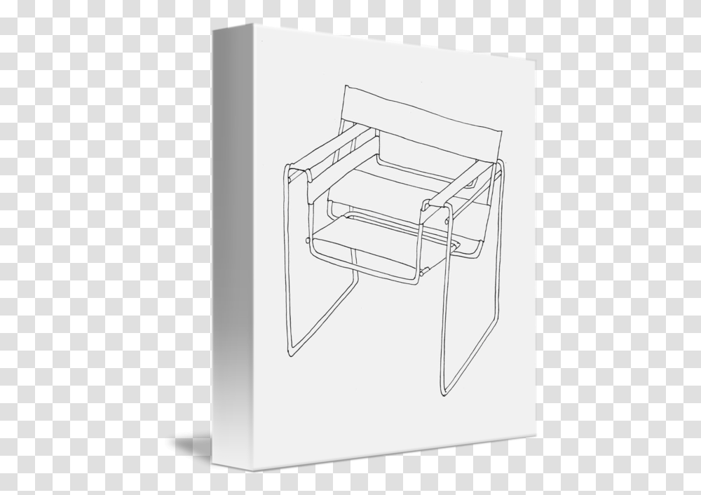 Wassily Chair Line Drawing Marcel Breuer Wassily Chair Illustratin, Furniture, Drawer, Plot, Paper Transparent Png