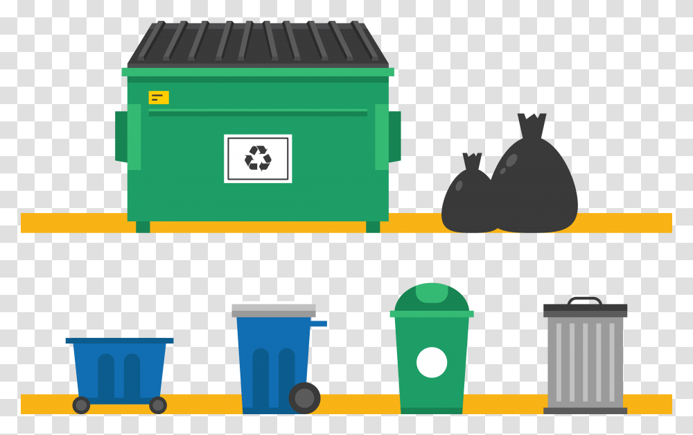 Waste Container Dumpster Recycling Clipart Cartoon Dumpster, Recycling Symbol Transparent Png
