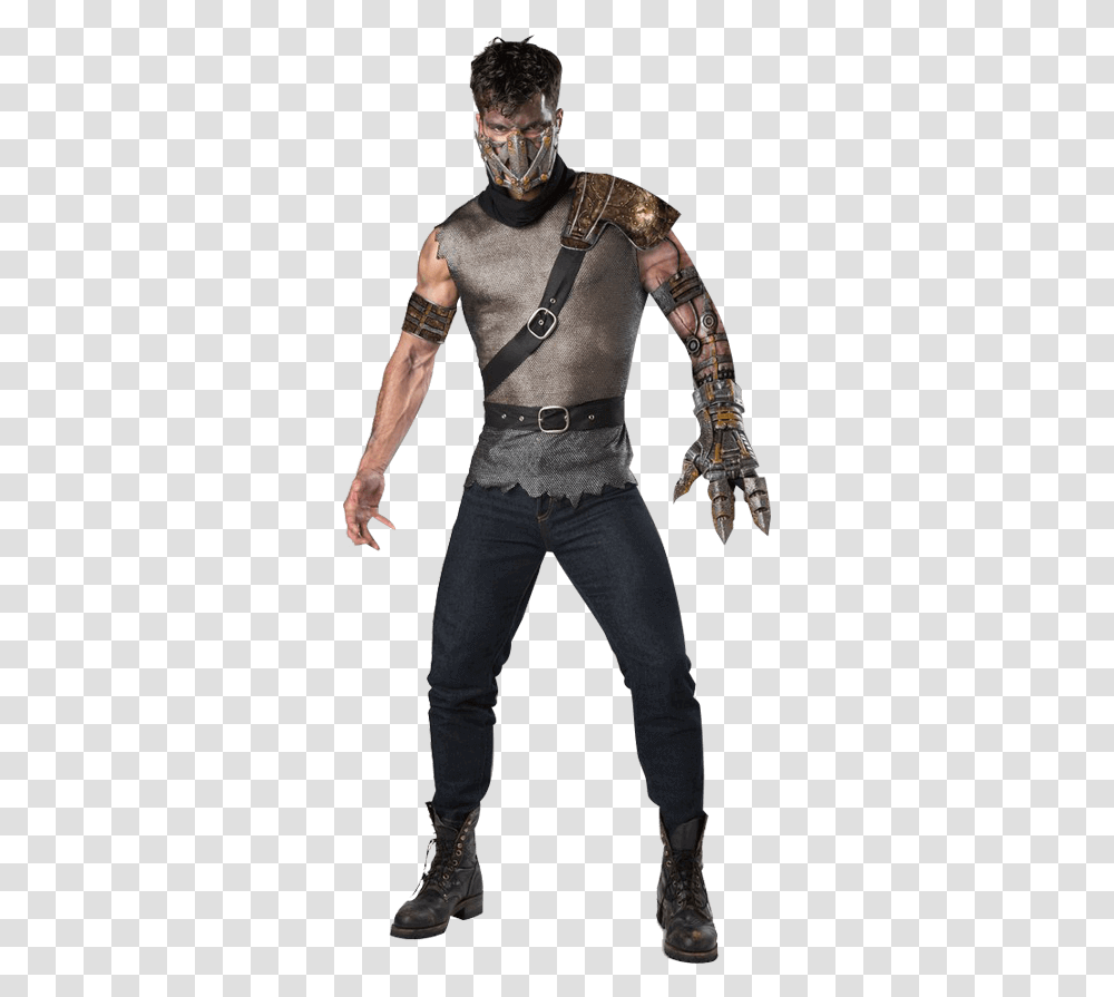 Wasteland Warrior Mens Costume Mad Max Costume Men, Person, Sleeve, Face Transparent Png