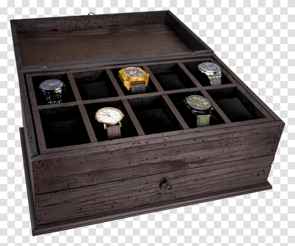 Watch Box N Deferichs Watch Box, Furniture, Drawer, Wristwatch, Cabinet Transparent Png