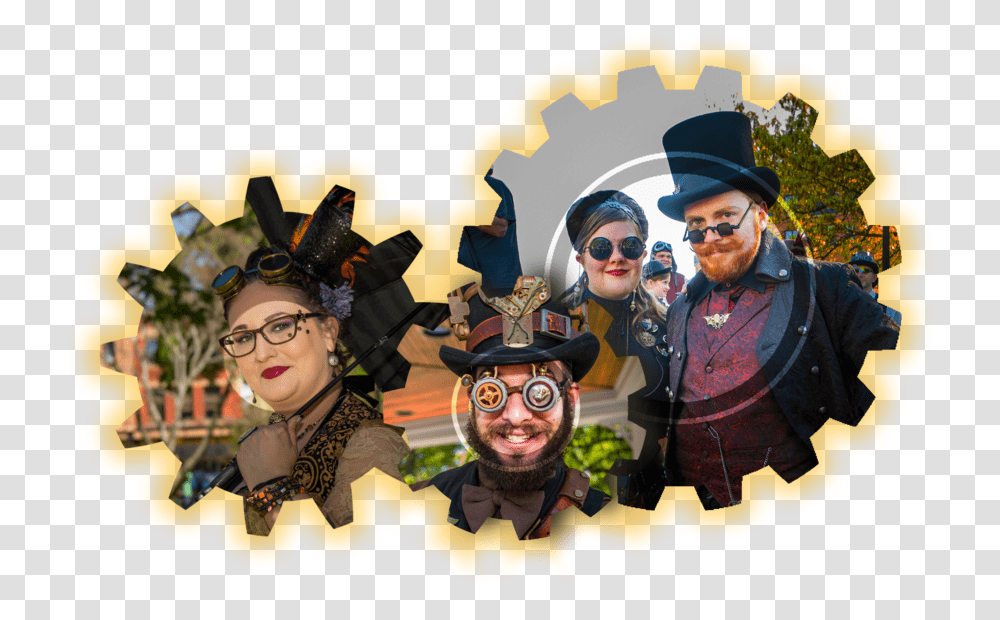Watch City Steampunk Festival Masquerade Ball, Sunglasses, Person, Hat, Clothing Transparent Png