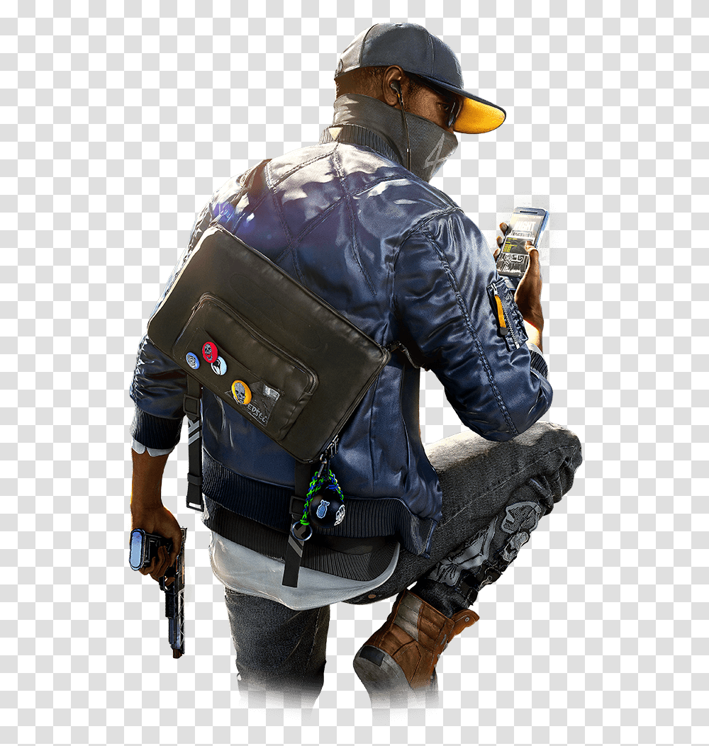 Watch Dogs 2 Bag, Person, Jacket, Coat Transparent Png