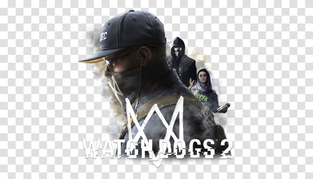 Watch Dogs 2 Icon Baseball Cap, Person, Human, Advertisement, Poster Transparent Png