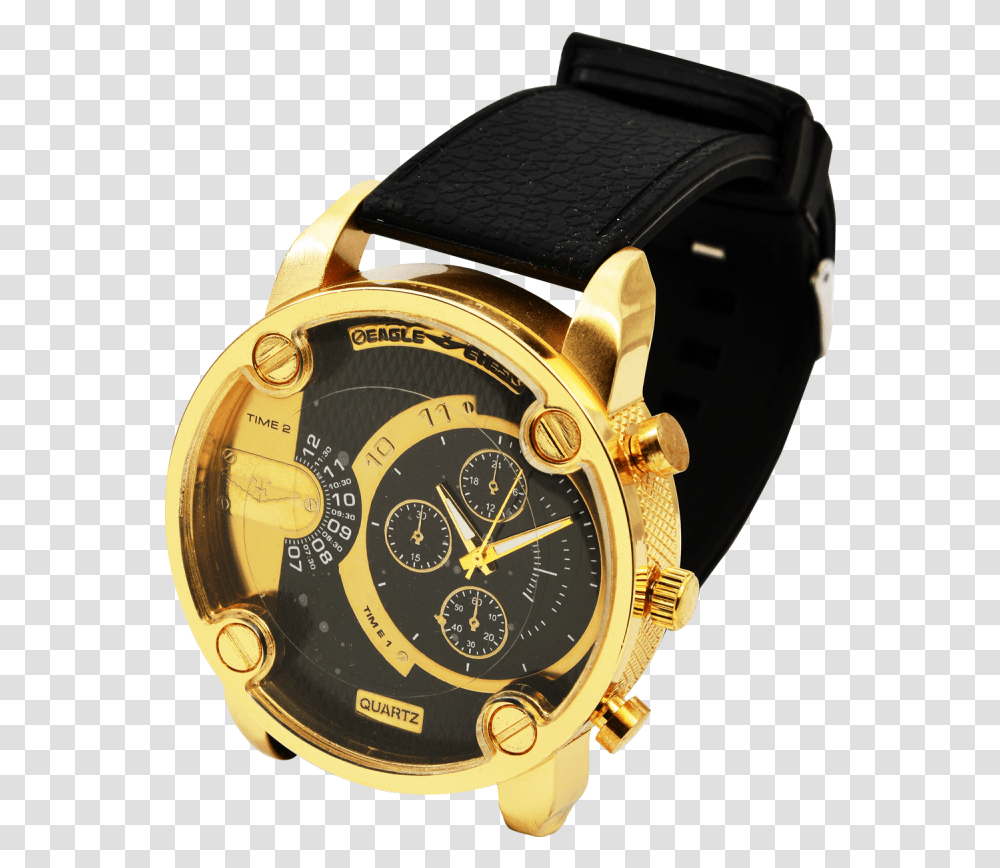 Watch Golden Image Watch, Wristwatch Transparent Png