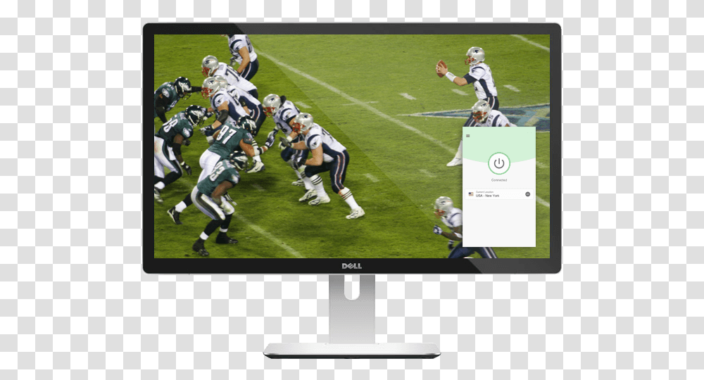 Watch The Nfl With A Vpn Super Bowl, Person, Helmet, Monitor Transparent Png