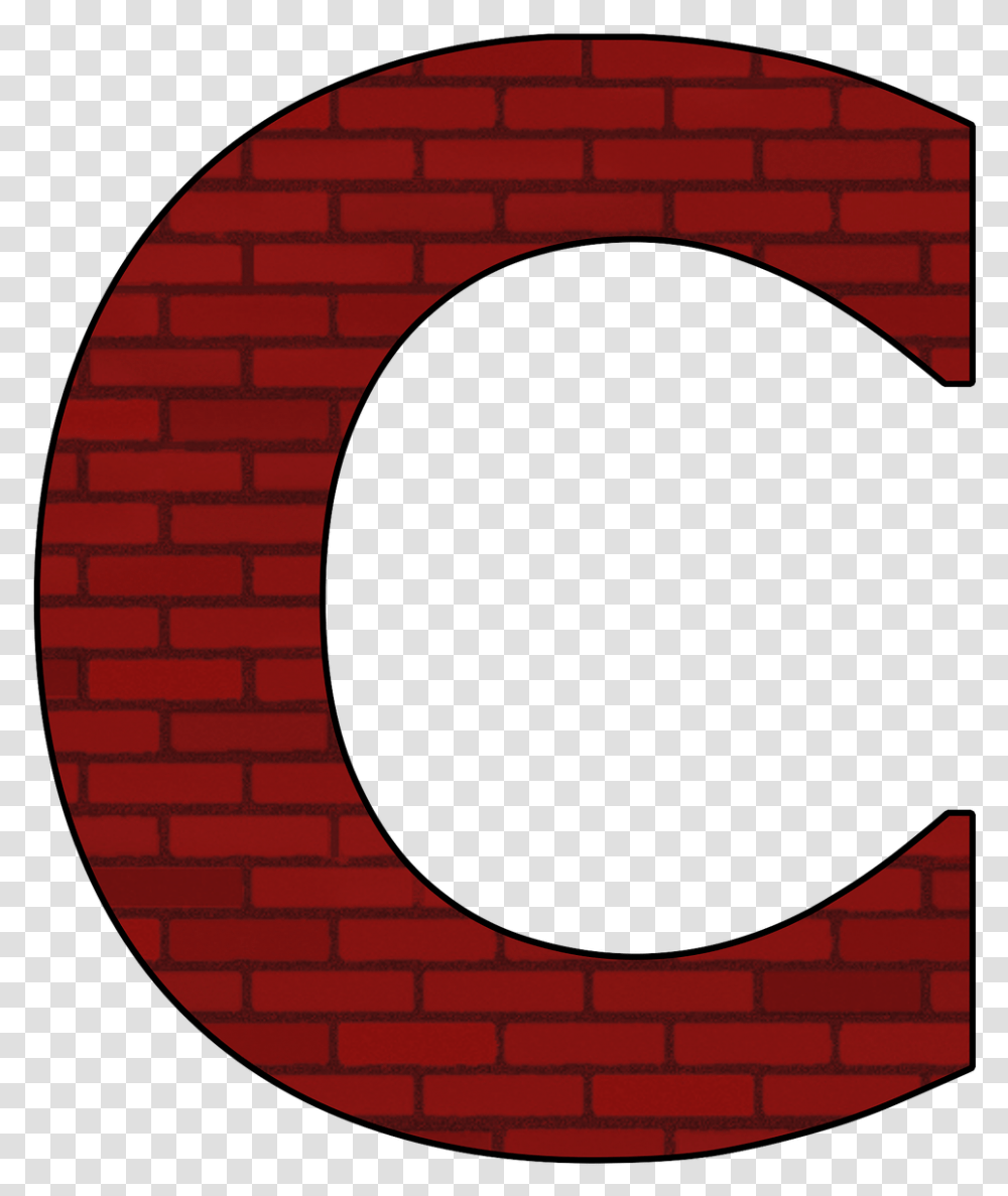 Watch The Video Letter C Clipart Full Size Black Circle, Brick, Text, Alphabet, Moon Transparent Png