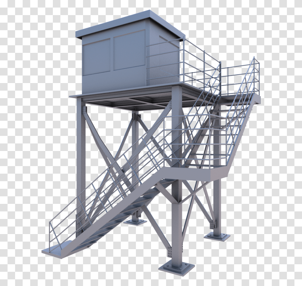 Watch Tower Watch Tower With, Handrail, Banister, Staircase, Railing Transparent Png