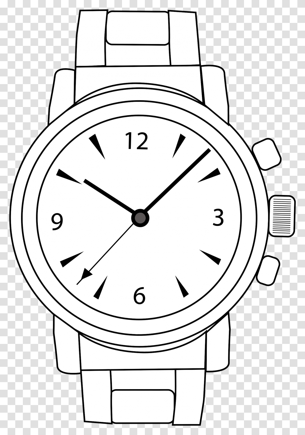 Watching Black And White Hand Watch Huge Freebie Hand Watch Clip Art, Wristwatch, Analog Clock Transparent Png