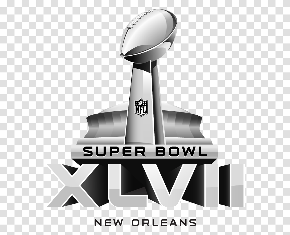 Watching Old Super Bowls Super Bowl Xlvii Logo, Hammer, Tool, Trophy Transparent Png