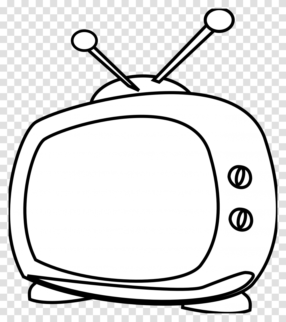 Watching Tv Clipart Black And White Tv On Black Background, Screen, Electronics, Monitor, Display Transparent Png