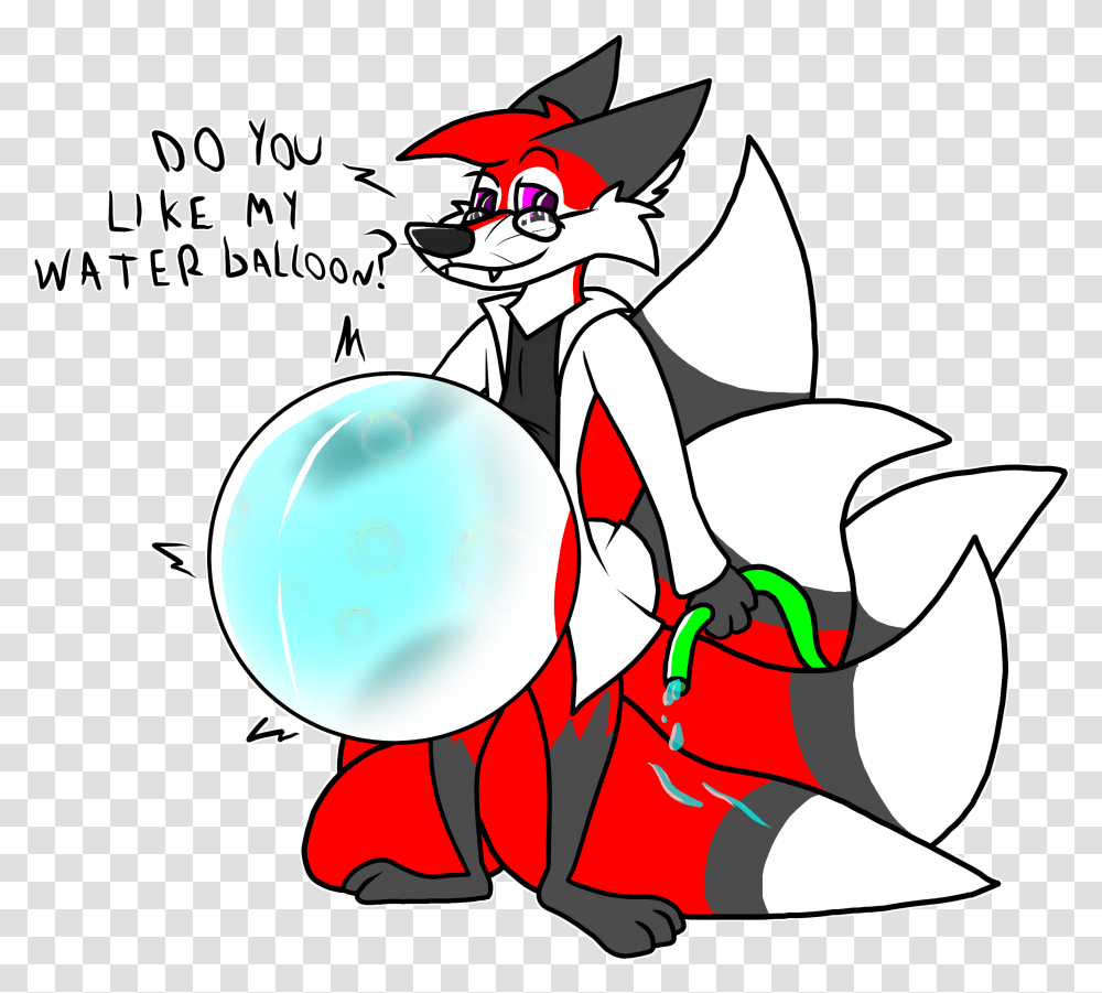 Water Balloon By Theredfoxxo Fur Affinity Dot Net Fictional Character, Clothing, Apparel, Painting, Art Transparent Png