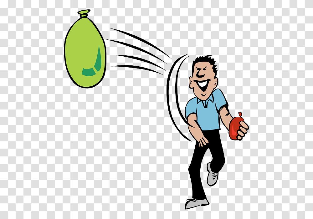 Water Balloon Throwing Activities Water People Happy Diwali Funny Gif, Person, Hand, Comics Transparent Png