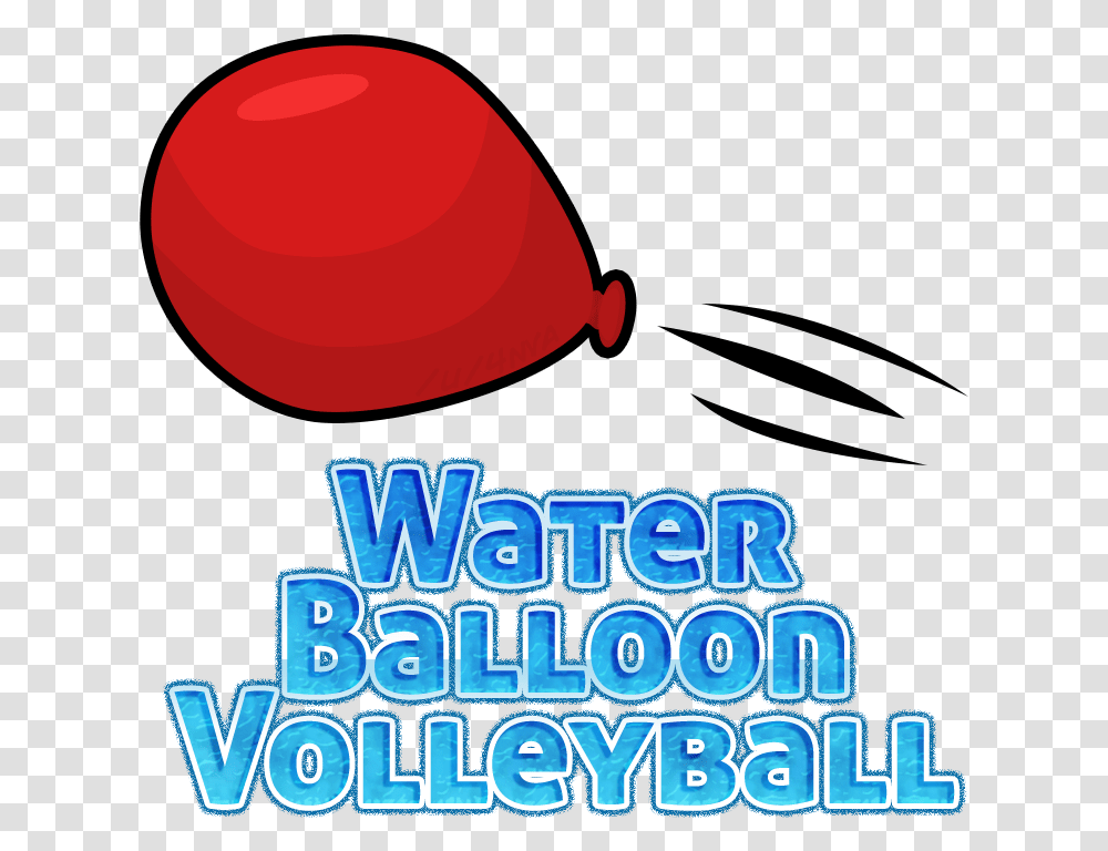 Water Balloon Volleyball Clipart Full Size Download Water Balloon Volleyball Cartoon, Text, Sphere, Graphics, Building Transparent Png
