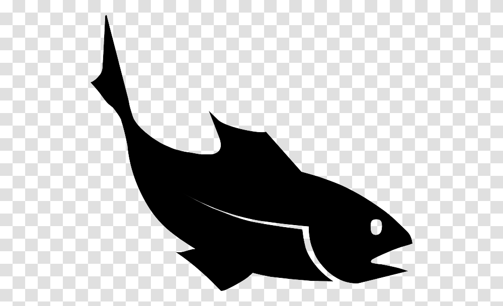 Water Black Food Silhouette Fish Ocean Oh So Slightly, Stencil, Shark, Sea Life, Animal Transparent Png