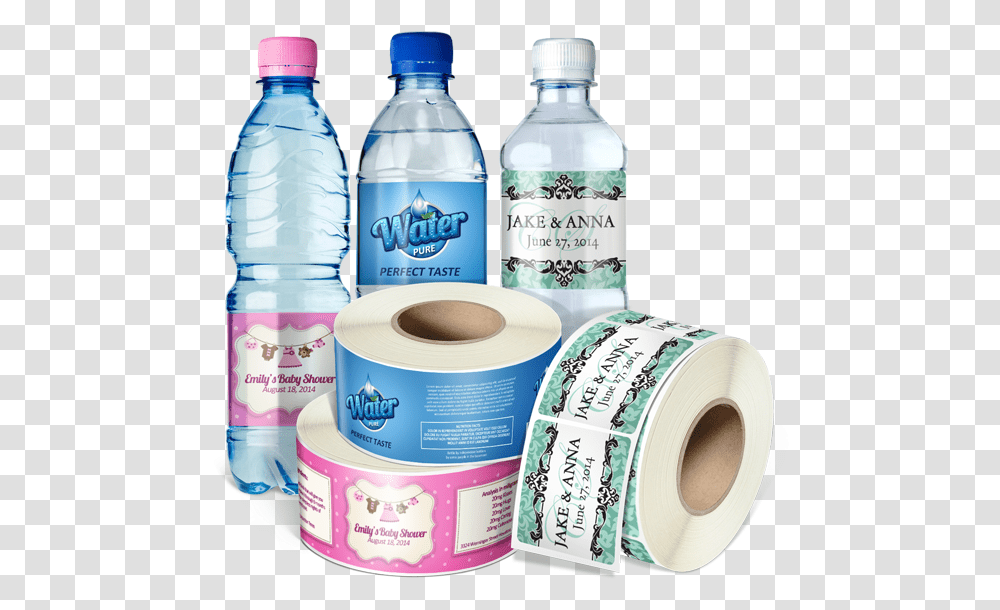 Water Bottle Label Plastic Bottles With Labels, Paper, Beverage, Drink Transparent Png