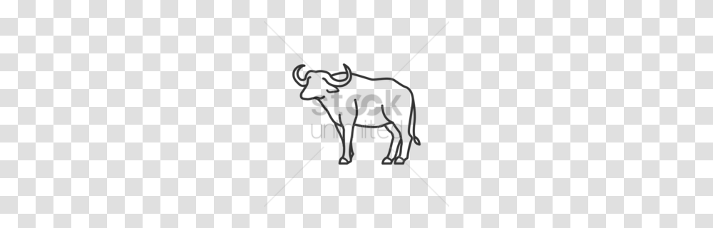 Water Buffalo Black And White Clipart, Transportation, Vehicle, Bow, Leisure Activities Transparent Png
