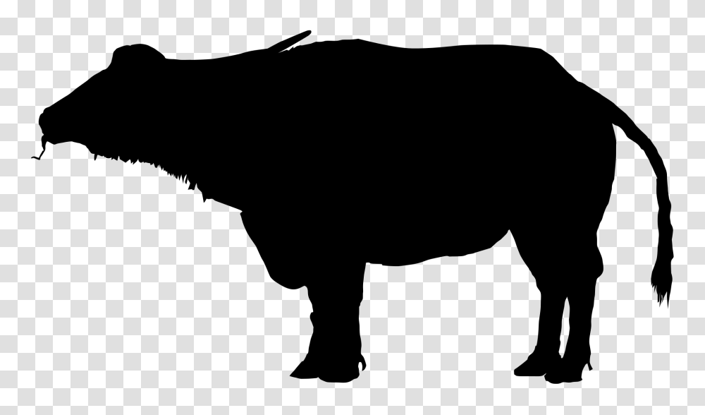 Water Buffalo Clipart Silhouette, Gray, World Of Warcraft Transparent Png