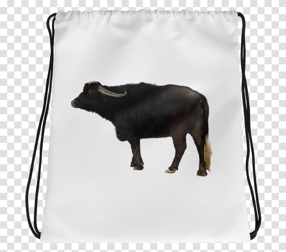 Water Buffalo Print Drawstring Bag Bull, Mammal, Animal, Cow, Cattle Transparent Png