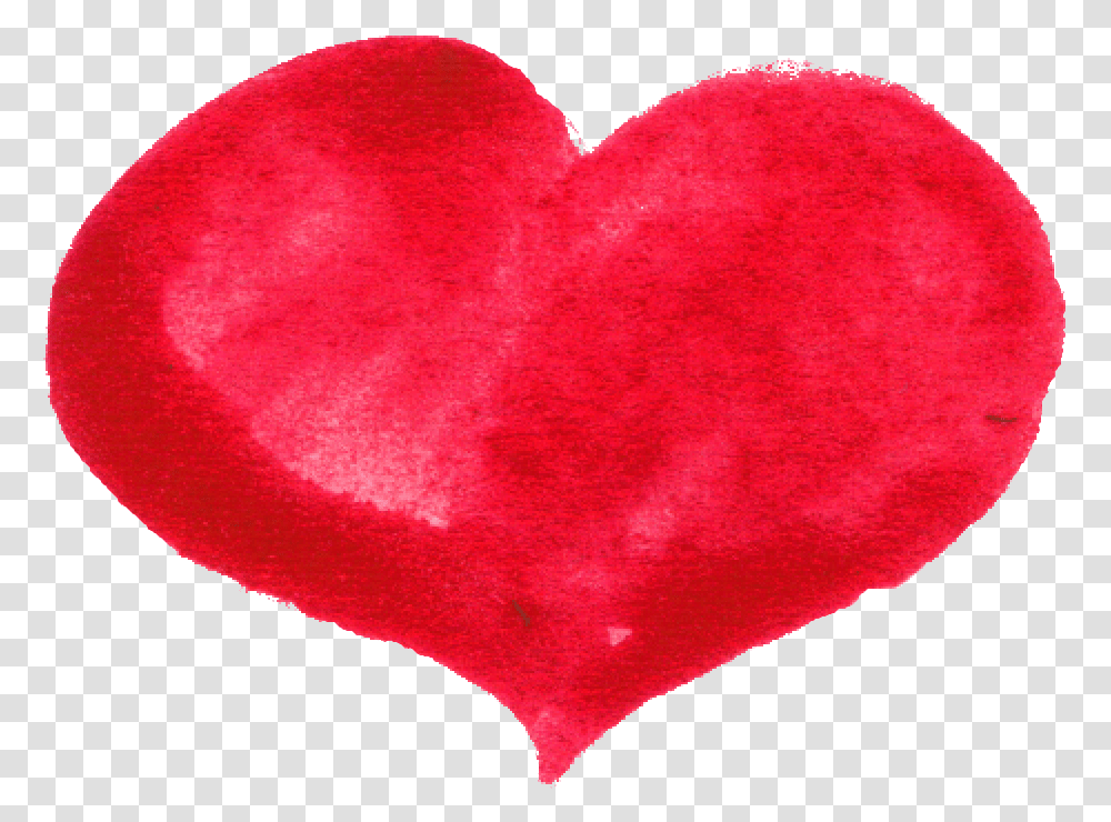Water Color Heart, Rug, Pillow, Cushion Transparent Png