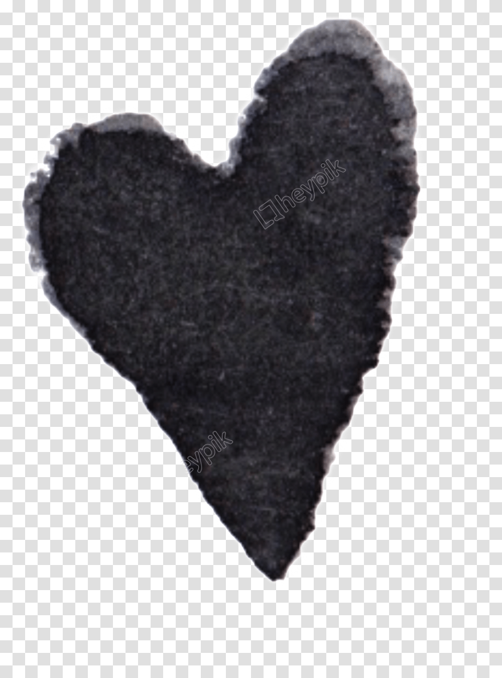 Water Color Heart Three Dimensional Love Love Watercolor Black, Slate Transparent Png