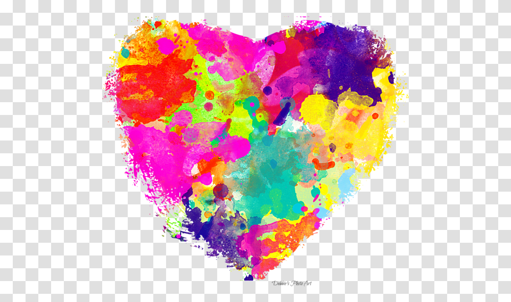 Water Color Heart Watercolor T Shirt Design, Painting, Pattern, Fractal Transparent Png