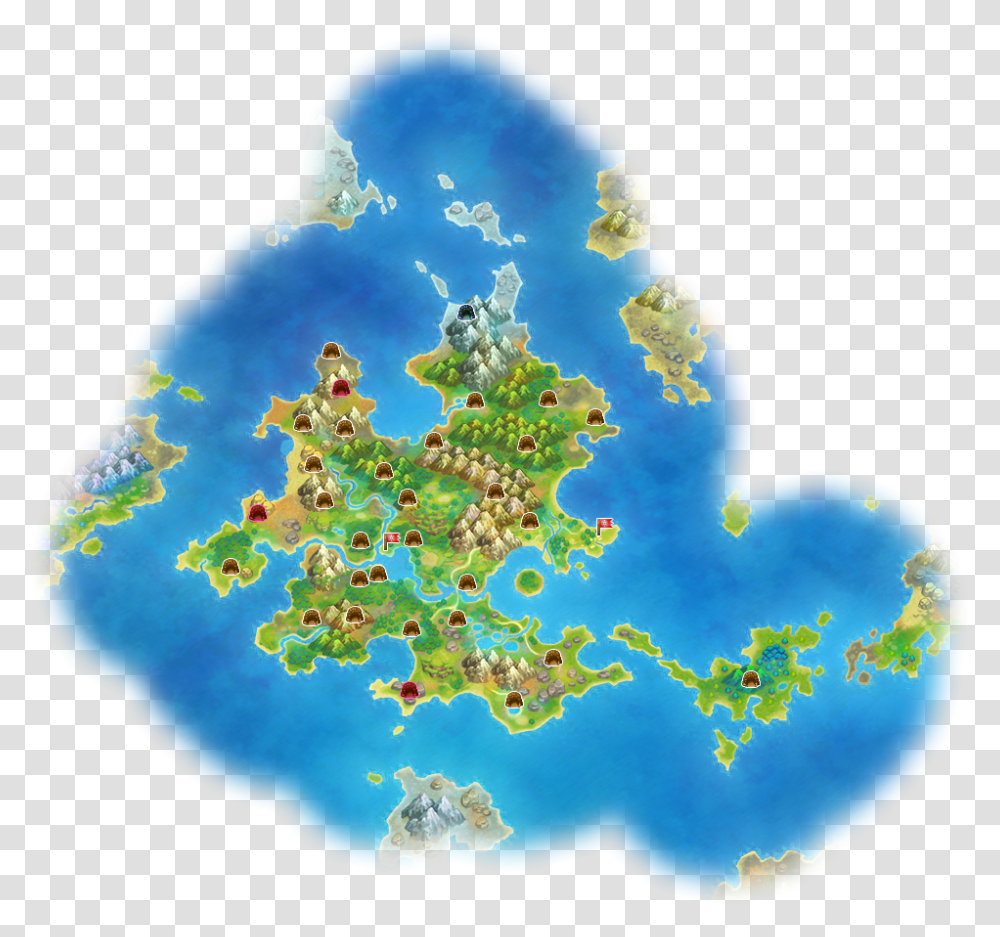 Water Continent Pokemon Super Mystery Dungeon Map, Land, Outdoors, Nature, Shoreline Transparent Png