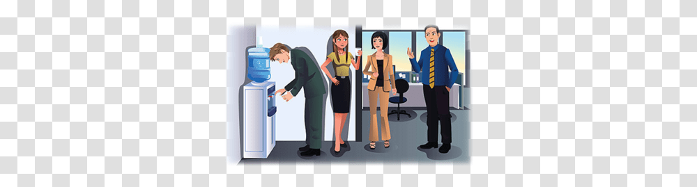 Water Cooler Chat Standing, Person, People, Crowd, Comics Transparent Png