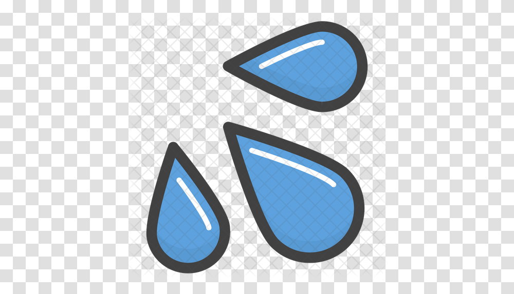 Water Drop Emoji Icon Of Colored Water Drops Icon Outline, Plectrum, Triangle, Arrowhead, Graphics Transparent Png