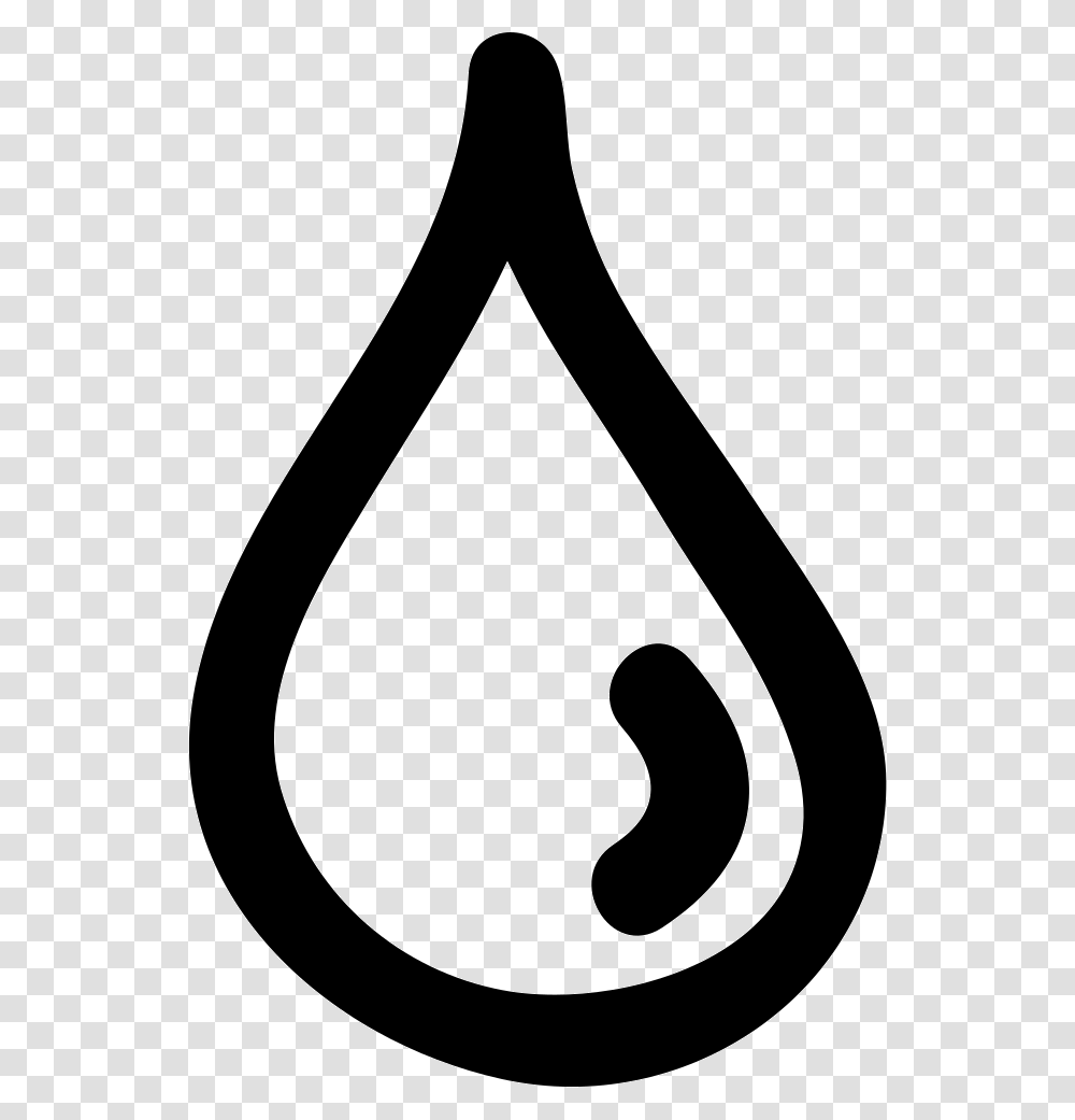 Water Drop Hand Drawn Outline Sign, Stencil, Triangle Transparent Png