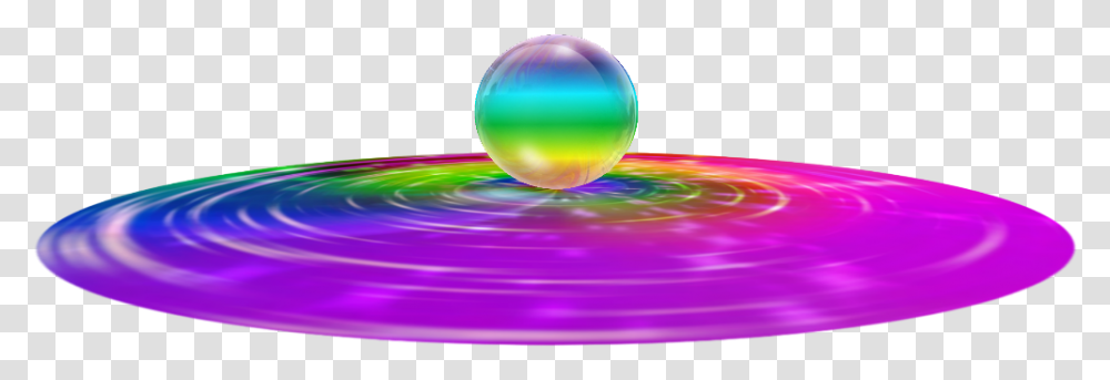 Water Drop Rainbow Puddle Circle, Sphere, Light Transparent Png