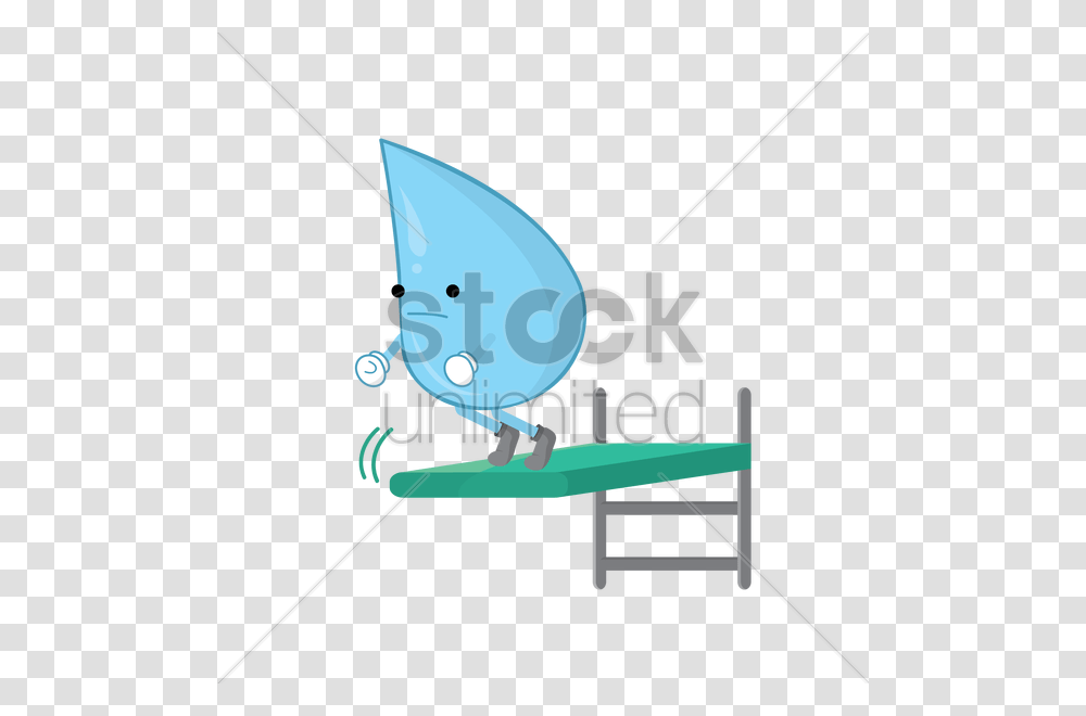 Water Droplet Jumping From Diving Board Vector Image, Bow, Building, Outdoors, Leisure Activities Transparent Png