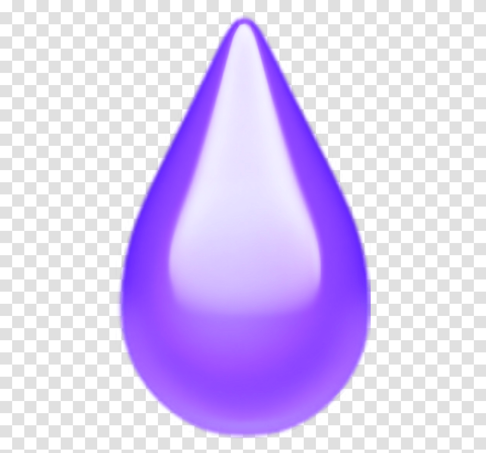 Water Emoji 4 Image Purple Water Drop, Balloon, Plant, Lighting, Clothing Transparent Png