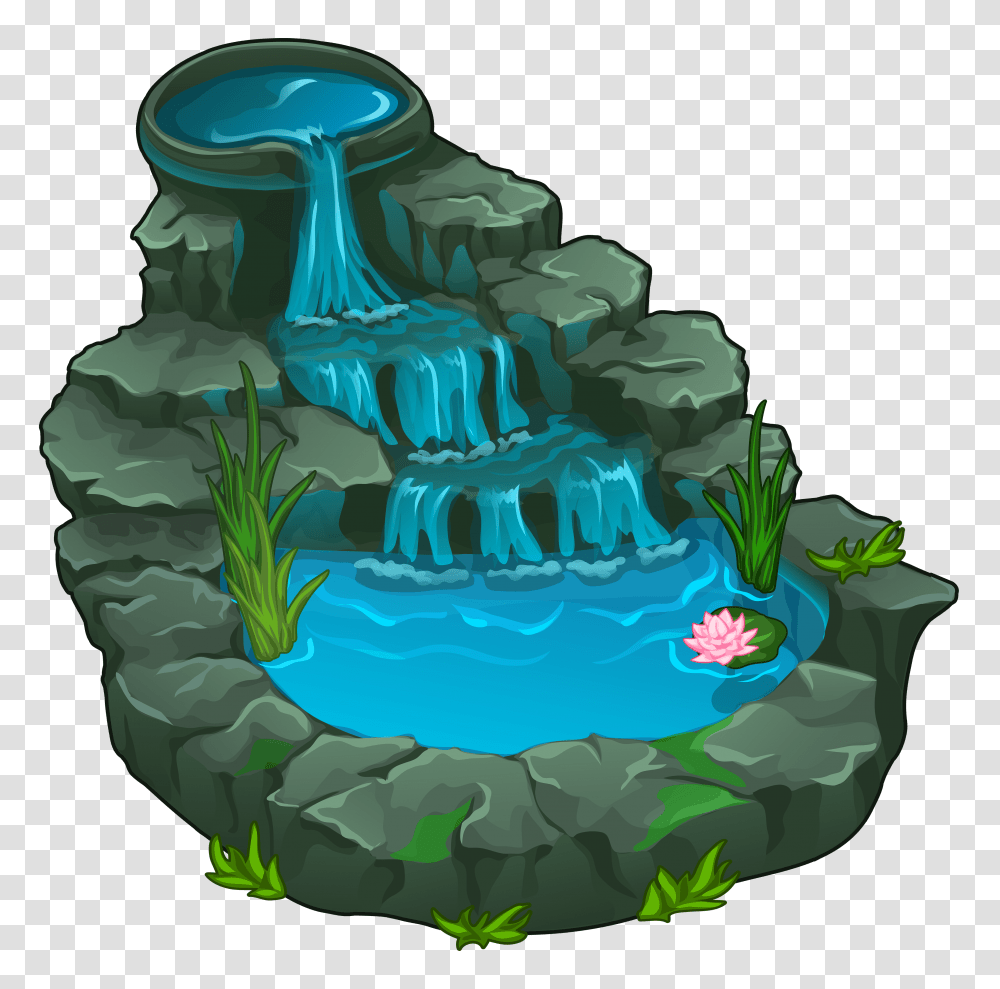 Water Fall Clipart Waterfall Clip Art Out Waterfall Clipart, Nature, Outdoors, Wedding Cake, Land Transparent Png