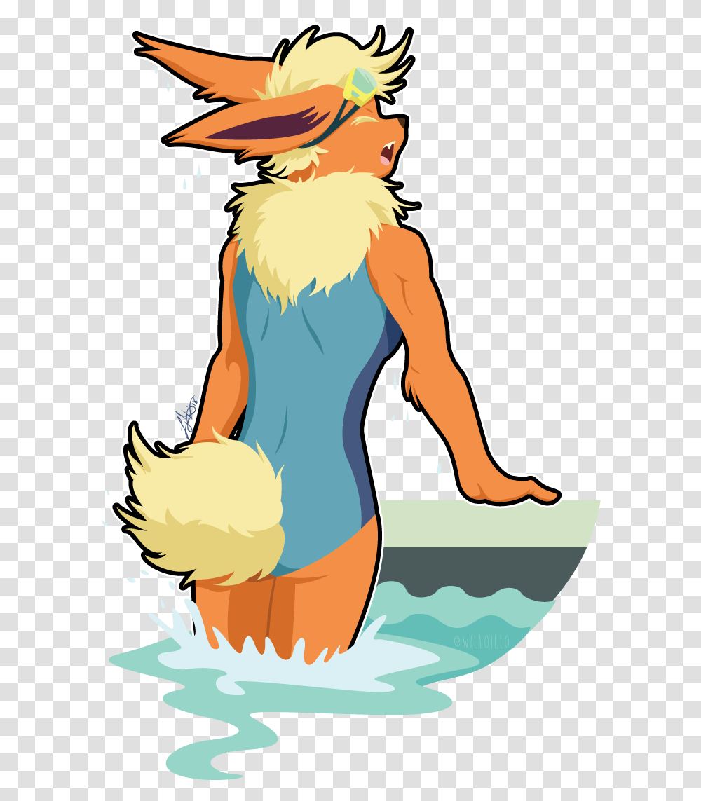 Water Flareon By Liliekins Fur Affinity Dot Net Fictional Character, Person, Female, Face, Clothing Transparent Png