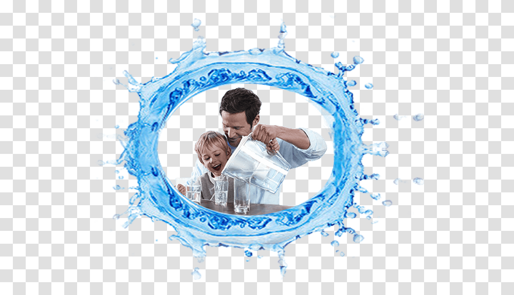 Water For Life Family Table Drinking Water, Person, Iris, Face, Photography Transparent Png