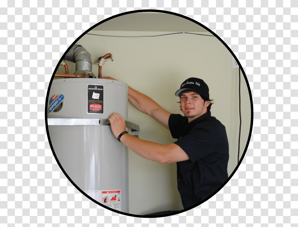 Water Heaters Only Inc Oakland Water Heater Service Arch, Person, Human, Appliance, Space Heater Transparent Png