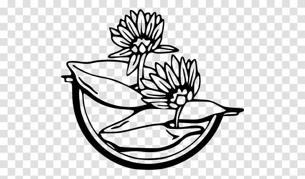 Water Lily Clip Art, Plant, Stencil, Flower, Blossom Transparent Png