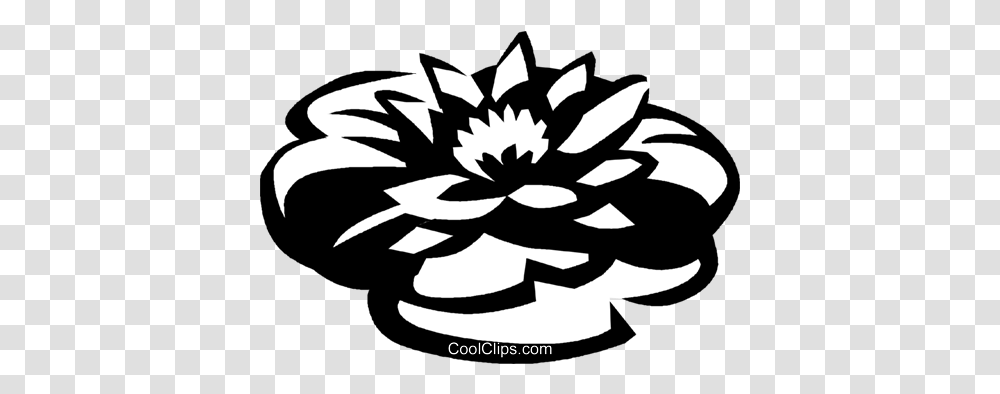 Water Lily Royalty Free Vector Clip Art Illustration Water Lily Clip Art, Stencil, Plant, Leaf Transparent Png