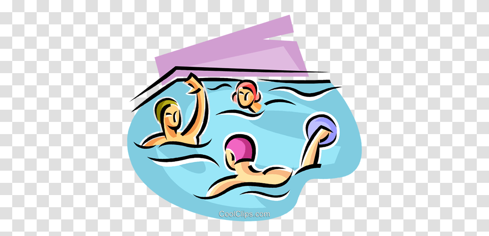 Water Polo Players Royalty Free Vector Clip Art Illustration, Tub, Jacuzzi, Drawing Transparent Png