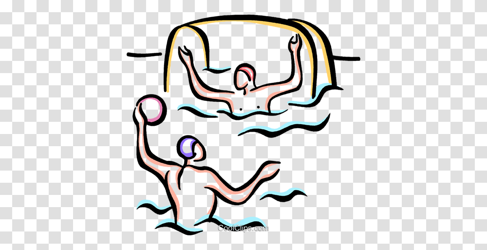 Water Polo Royalty Free Vector Clip Art Illustration, Swimming, Sport, Sports, Bird Transparent Png