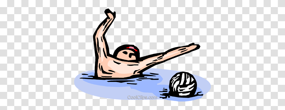 Water Polo Royalty Free Vector Clip Art Illustration, Swimming, Sport, Sports, Bird Transparent Png