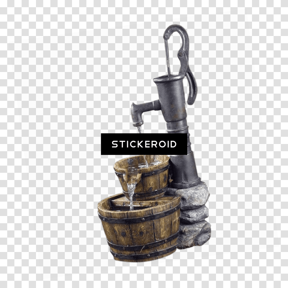 Water Pump Garden Decoration Old Water Fountain Well Water Pump Old Fashioned, Sink Faucet, Indoors, Drinking Fountain, Barrel Transparent Png