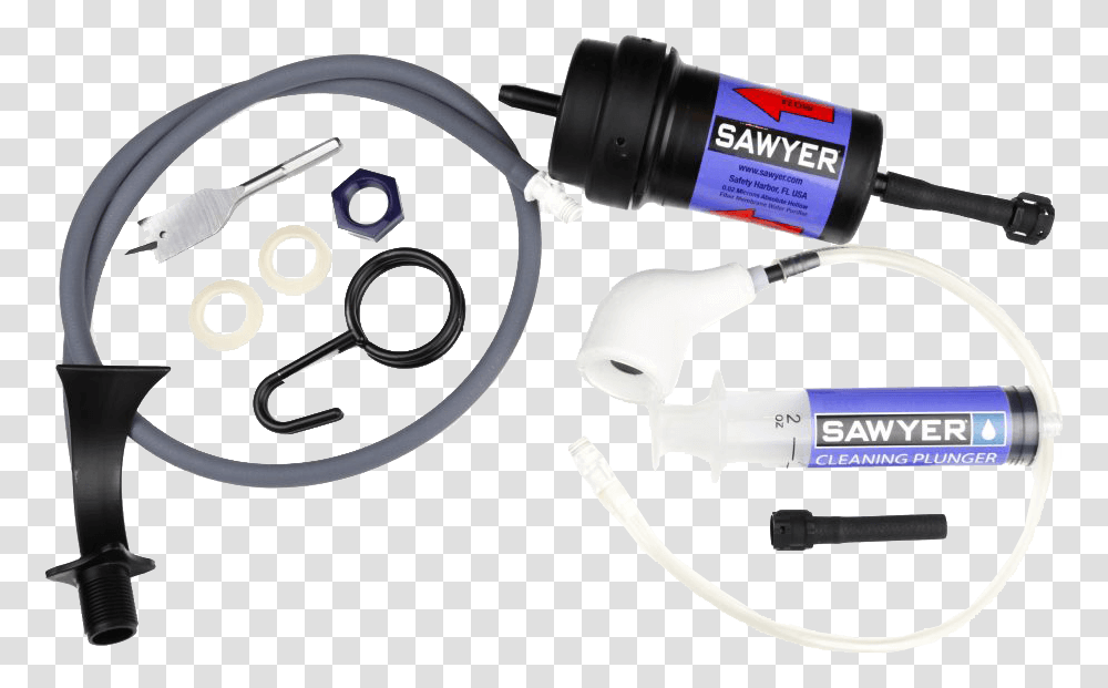 Water Purifier Bucket Adapter System Sawyer 0.02 Micron Filter, Machine, Light, Reel, Brake Transparent Png