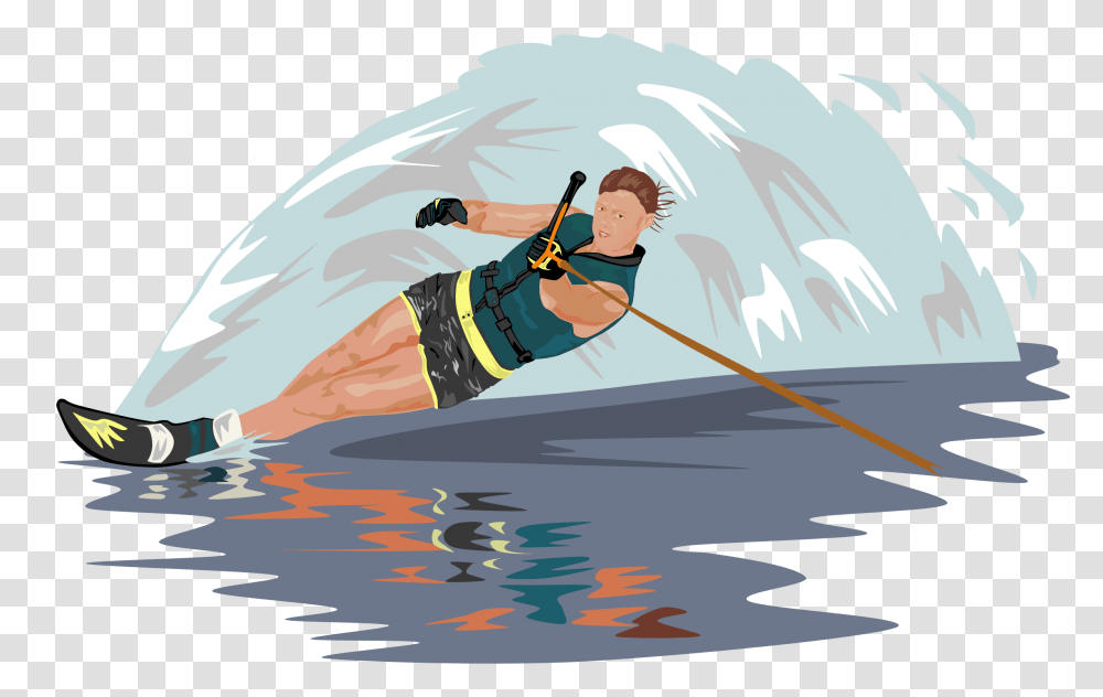 Water Skier Clip Arts Water Skiing Clip Art, Adventure, Leisure Activities, Sea, Outdoors Transparent Png