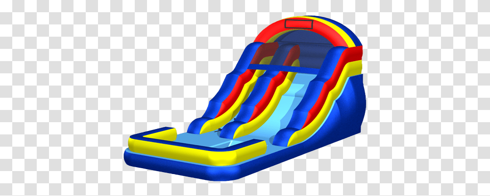 Water Slide 16 Pool Blue Red Yellow Inflatable, Toy, Play Area, Playground Transparent Png