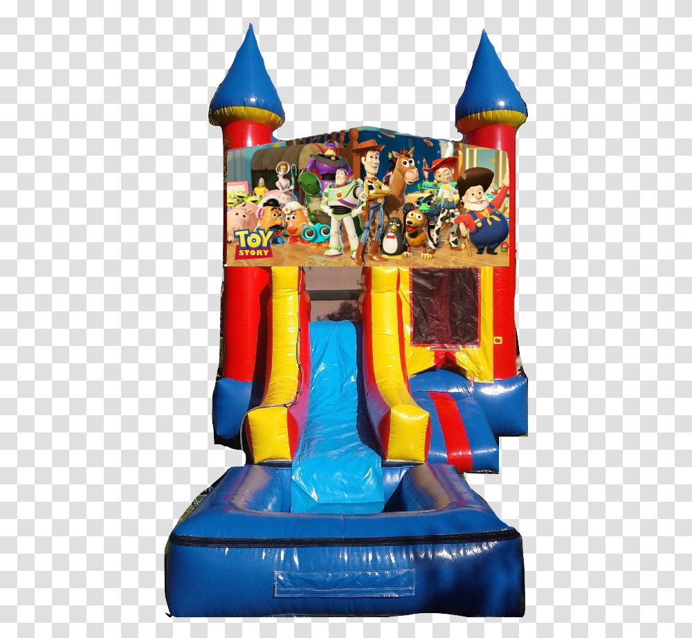 Water Slide Castle Combo Front Jumper - Toy Story 200day Toy Story Water Jumpers, Inflatable Transparent Png