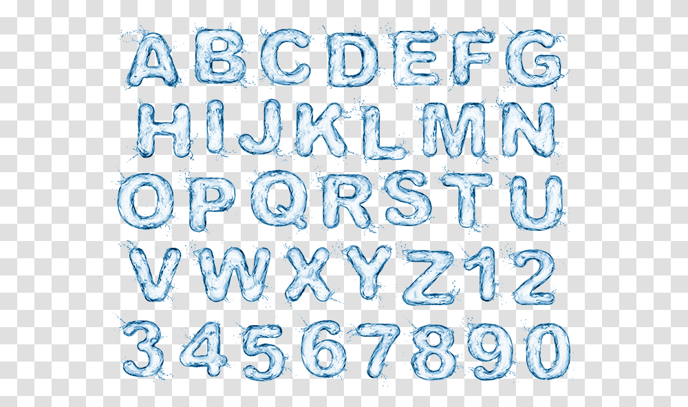Water Splash Font, Alphabet, Word, Rug Transparent Png
